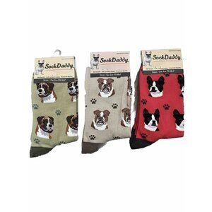 Dog Sock Daddy Unisex Socks One Size 3 Pairs